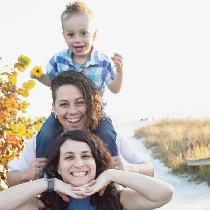Rachel Degani with her wife and son